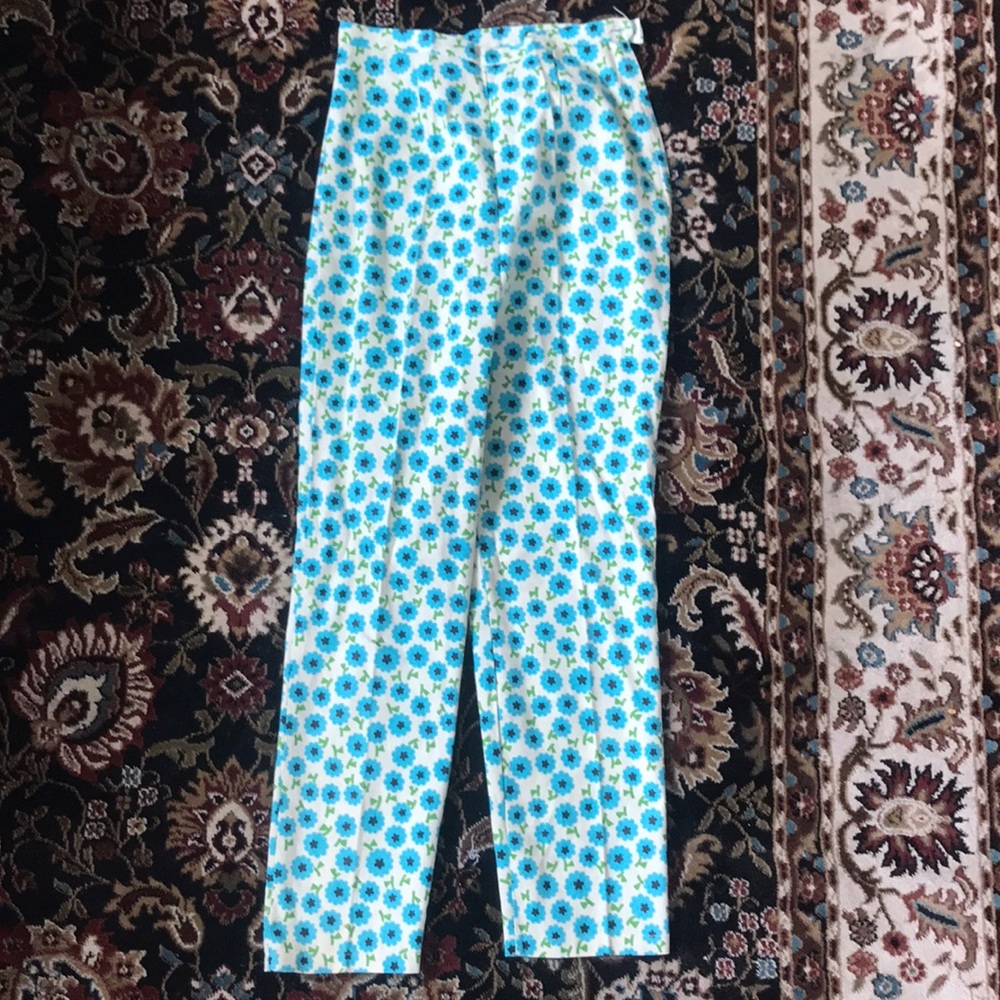 Vintage Floral High Waisted Pants